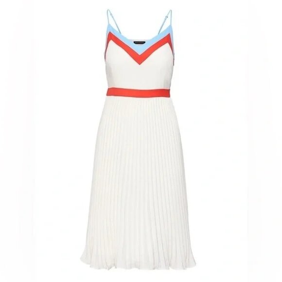 Banana Republic colorblock pleated midi dress - Picture 1 of 3